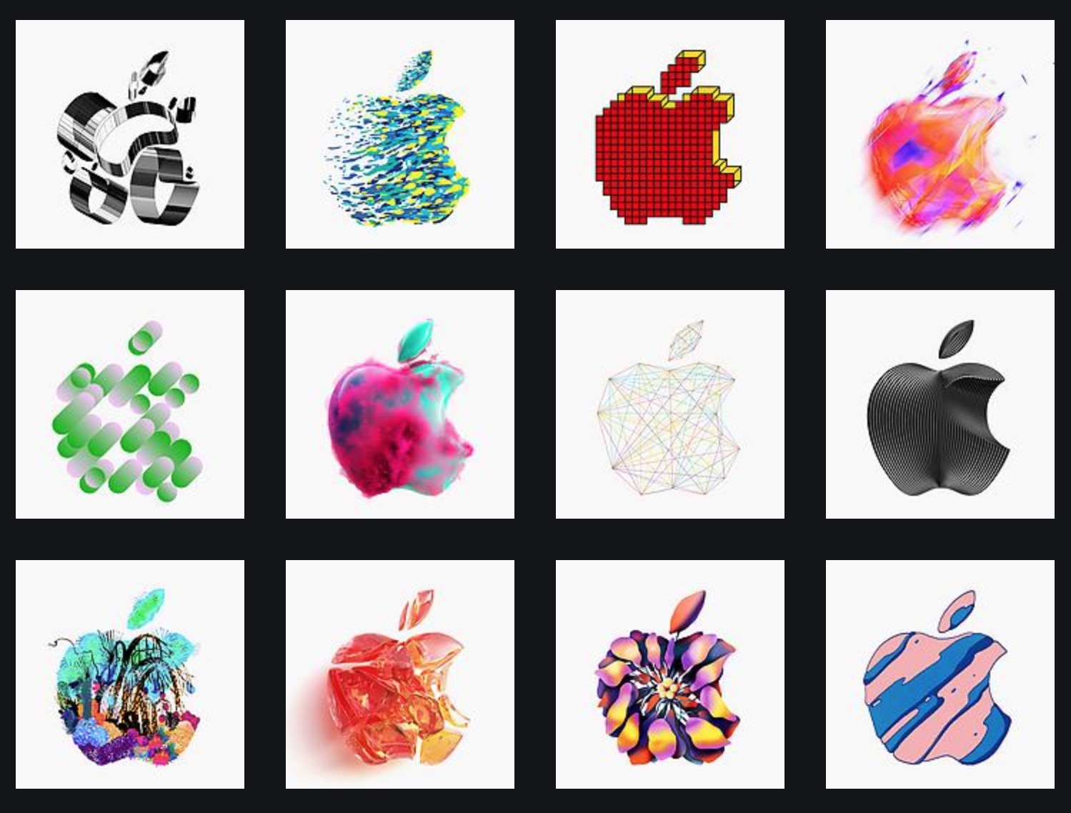Appleスペシャルイベントの全Appleロゴが公開！（全371種類） – 私設